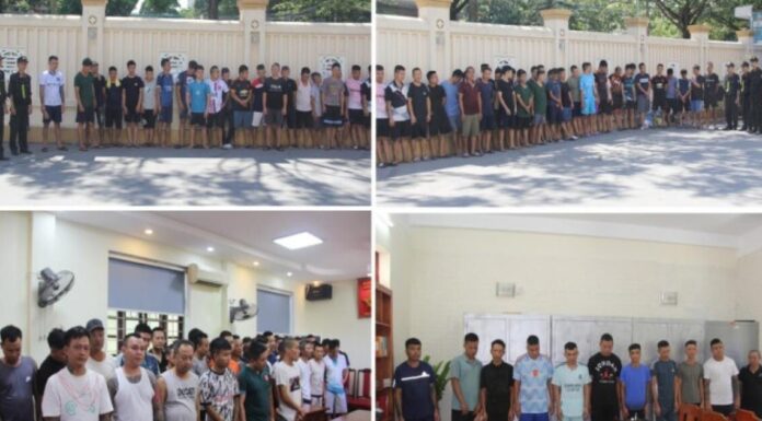 Công an triệt phá sới đá gà ăn tiền hàng trăm người