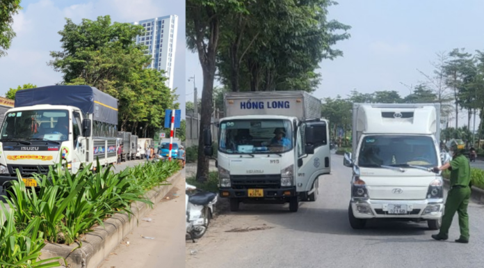 Công an huyện Thanh Trì: “Trảm” hàng loạt ô tô vi phạm trên tuyến đường Phạm Tu