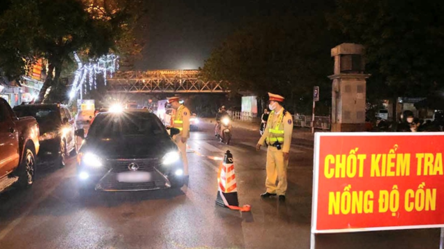 Xử lý 20 trường hợp vi phạm nồng độ cồn