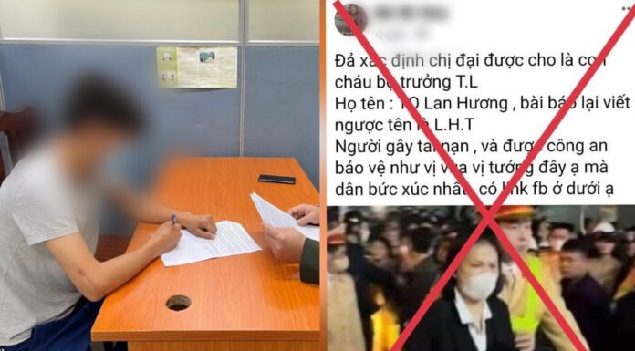 Công an thông tin việc xử phạt nam thanh niên đăng tải thông tin sai vụ va chạm giao thông ở Trần Cung